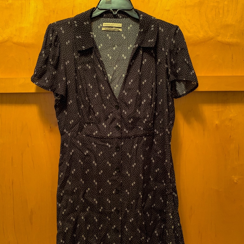 Black and white collared dress